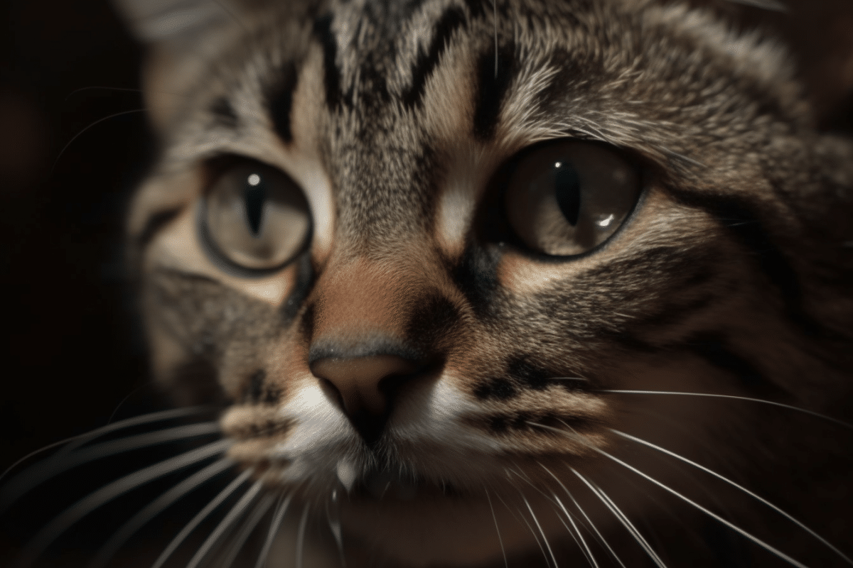 cat looking like its crying